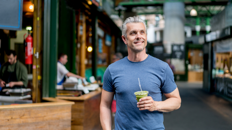 Man enjoying an active, healthy day out