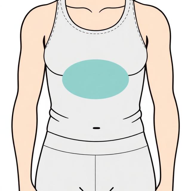 Illustration of the abdomen injection area