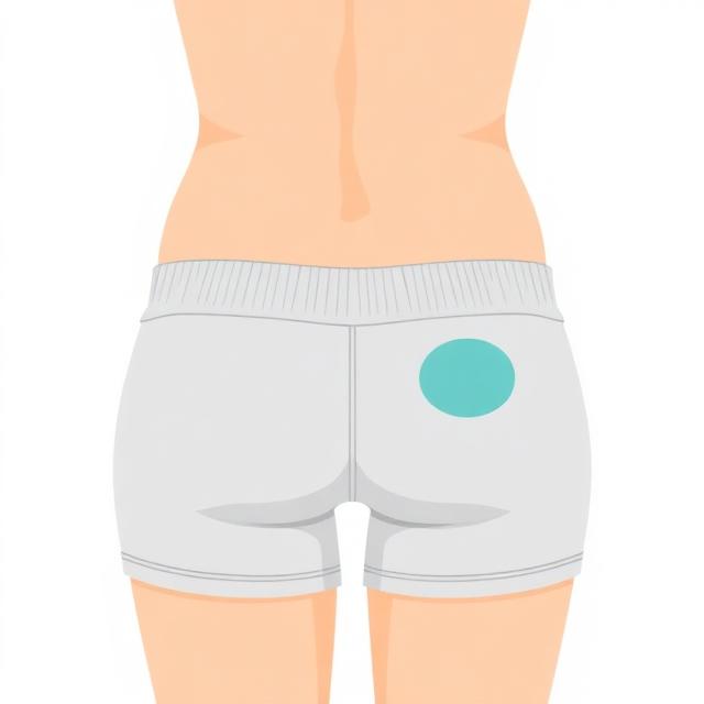 Illustration of the buttocks injection area