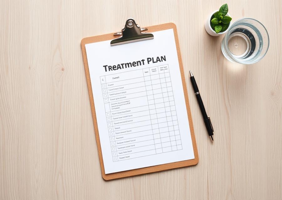 Personalized treatment plan on a clipboard