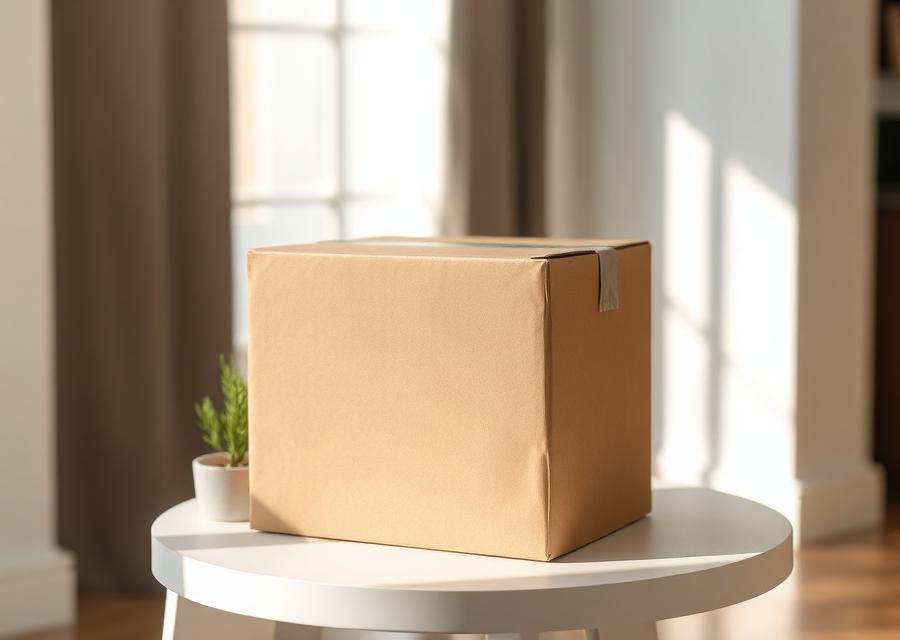 Shipping box delivered to a patient's home